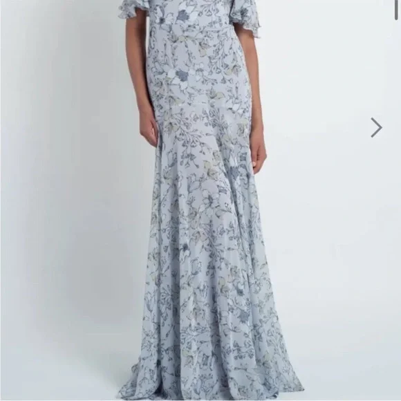 Jenny Yoo | Dresses | Jenny Yoo Blue Floral Floor Length Dresssize 8 |  Poshmark